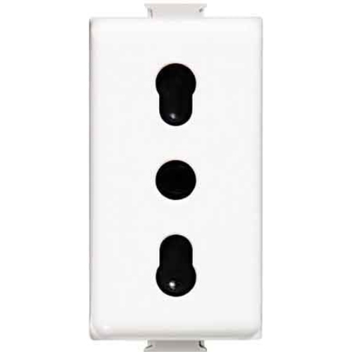 PRESA BIVALENTE 'MATIX' BTICINO 10/16A 250V 2P+T - BIANCO