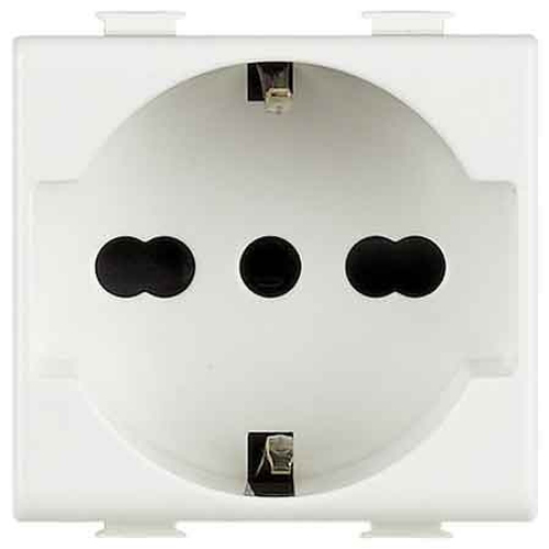 PRESA ITALIANA/TEDESCA 'MATIX' BTICINO 10/16A 250V 2P+T - BIANCO