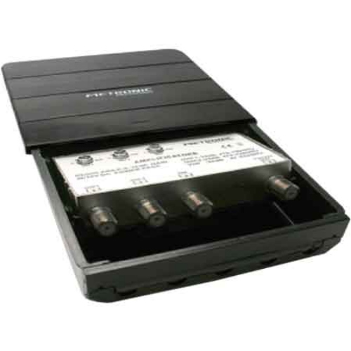 AMPLIFICATORE LTE DA ESTERNO 3 IN (UHF-UHF-VHF) - 2 OUT TV (1=12V)