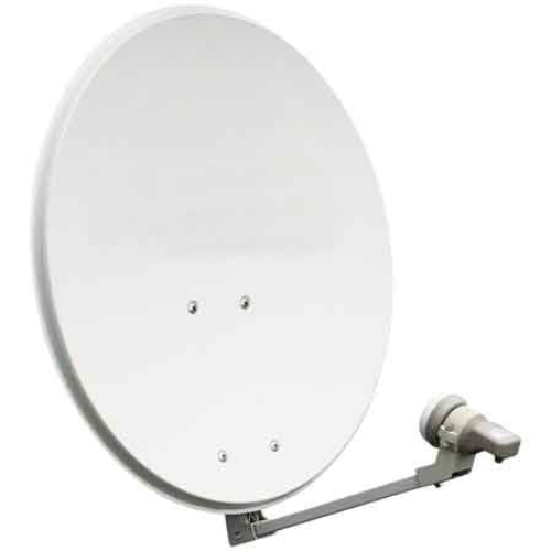 ANTENNA PARABOLICA Ø 80 CM IN ACCIAIO LNB UNIVERSALE