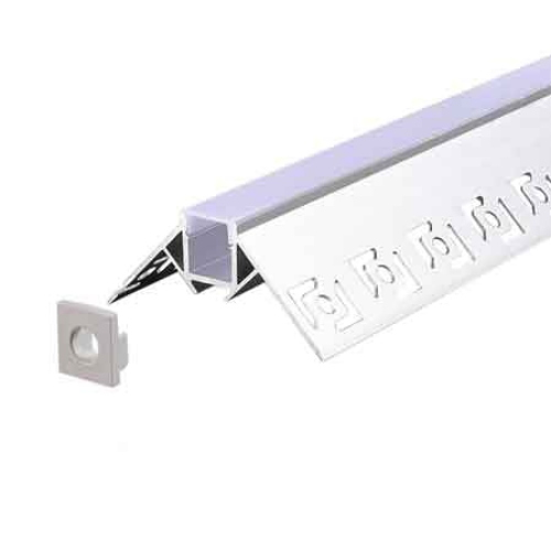 CANALINA PER STRIP LED '5165' 12X22 MM - BARRA 2 MT