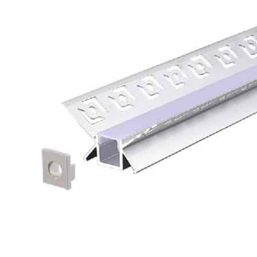 CANALINA PER STRIP LED '5166' 12X24 MM - BARRA 2 MT