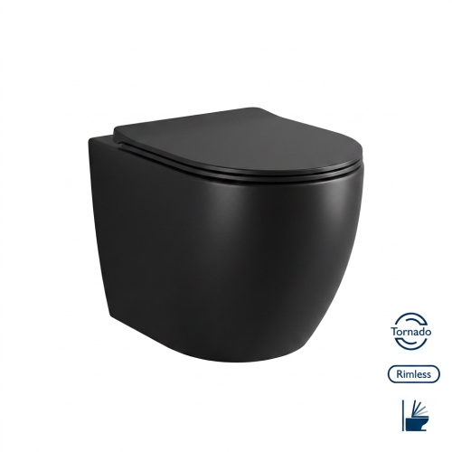VASO DA TERRA NERO OPACO BTW RIMLESS MILOS KARAG