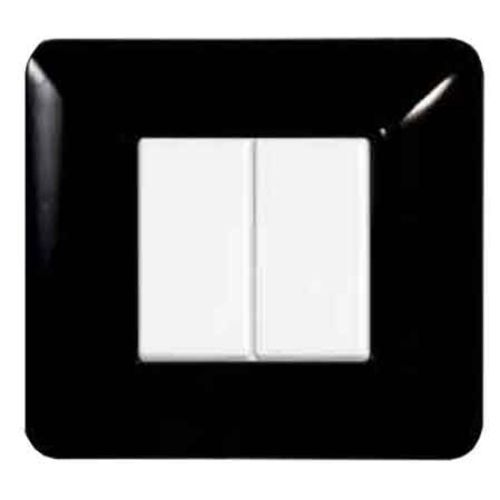 PLACCA COPRINTERRUTTORI NERA 'SOLAR' 3 MODULI COMPATIBILE SERIE SOLAR E MATRIX