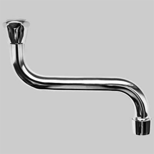 CANNA INFERIORE PER GRUPPPO LAVELLO A MURO - CROMO 250 MM