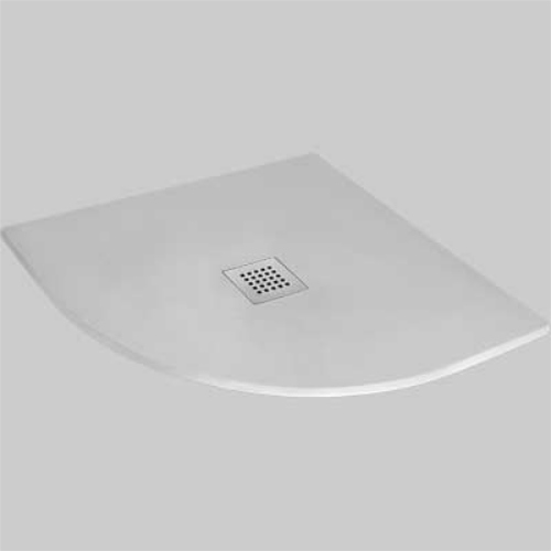 PIATTO DOCCIA SEMICIRCOLARE 90X90 CM EFFETTO PIETRA BIANCO