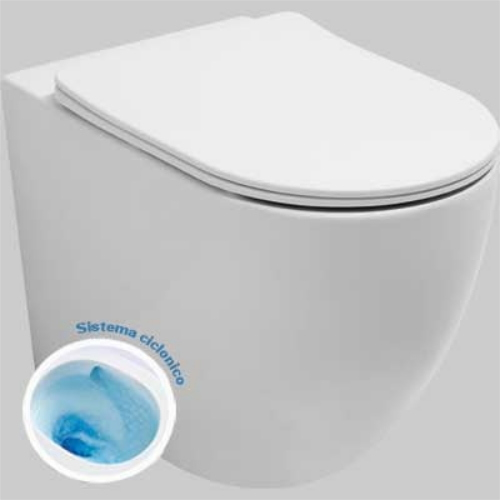 VASO FILO PARETE KAIROS CON SISTEMA CICLONICO SC.UNIVERSALE 56X36XH41 FISSAGGI INCLUSI