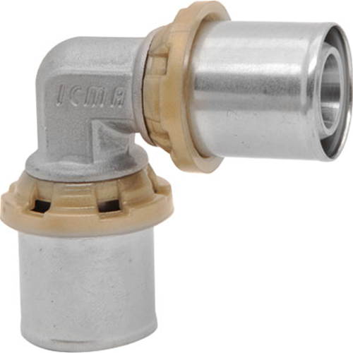 RACCORDO CURVO DOPPIO A PRESSARE 32 x 32