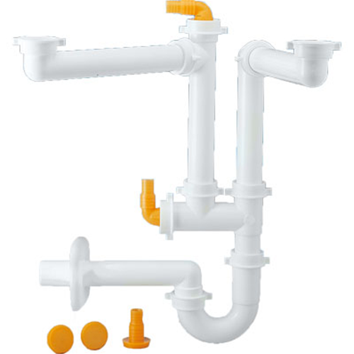 SIFONE 2 VIE 'SPAZIO 2' 1"1/2 Tubo scarico P.P. Ø 40