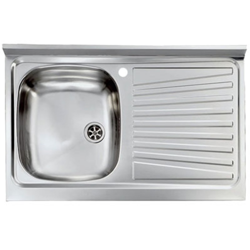 LAVELLO INOX UNA VASCA APPOGGIO 90 x 50 Dx
