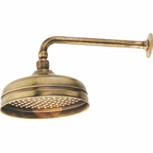BRACCIO DOCCIA CON SOFFIONE IN OTTONE 'BRONZATO' 1/2 30 cm Dm 16