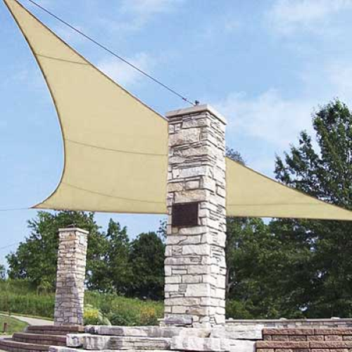 VELA OMBREGGIANTE TRIANGOLARE BEIGE 5X5X5 M