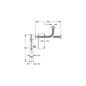 SIFONE DA INCASSO "BOA" PER LAVABO SCARICO A SALDARE O INNESTARE Ø 40 + 50 MM
